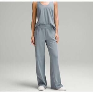 Lululemon Ribbed Softstreme Mid-Rise Pant 32" Belgian Blue Women's Size 14